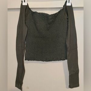 Hollister Olive Long Sleeve Top